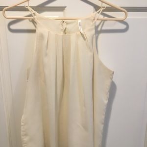 Double Layered Chiffon Top - Vanilla